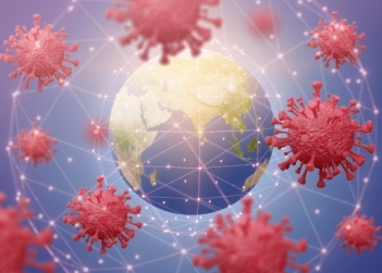 Global pandemic concept of coronavirus