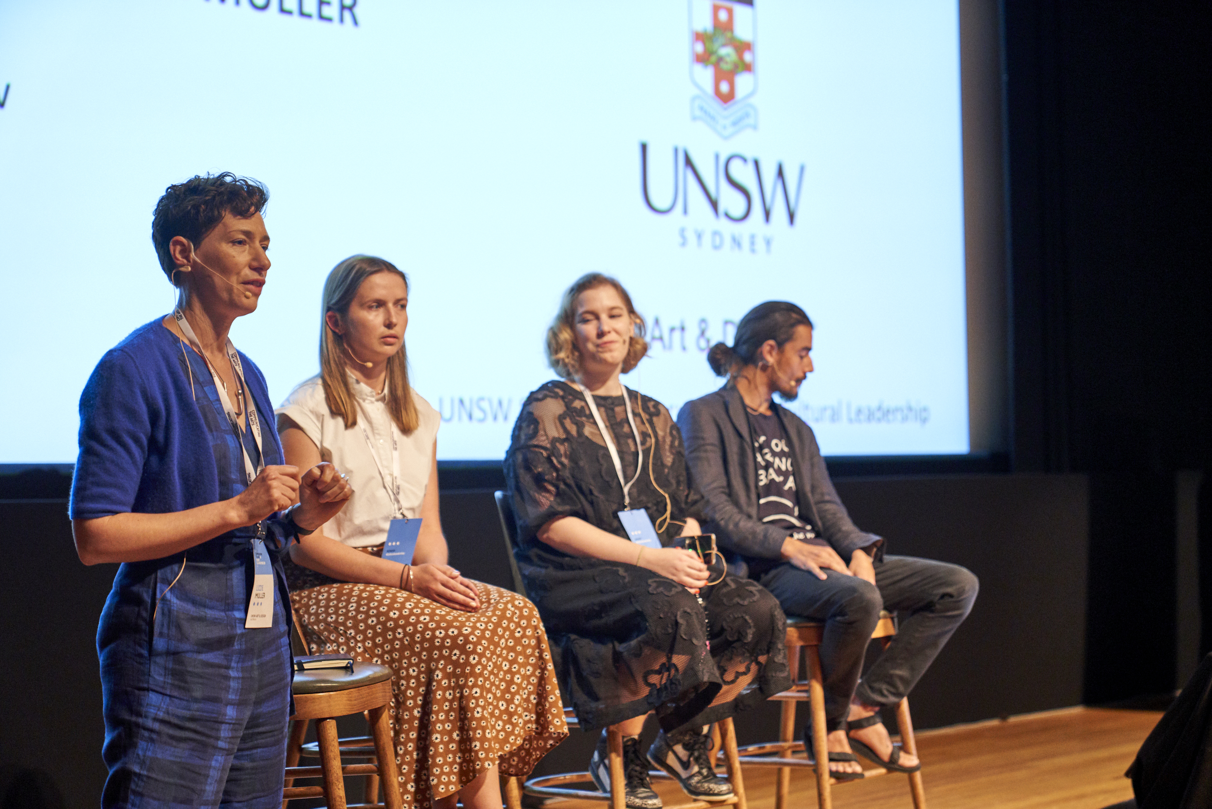 Lizzie Muller, Hannah Jenkins, Lucy Stranger and Wesley Shaw at the Communicating the Arts conference November 14th 2019