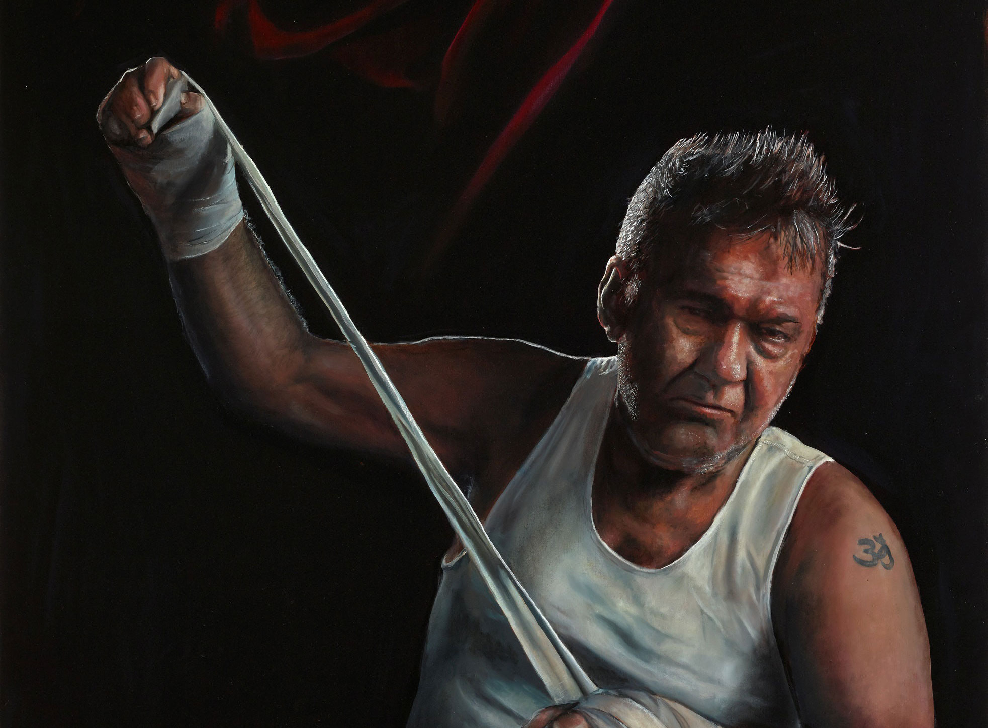 Jamie Preisz, 2018, Jimmy (title fight), oil on canvas.